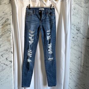 PacSun Ripped Blue Skinny Jeans